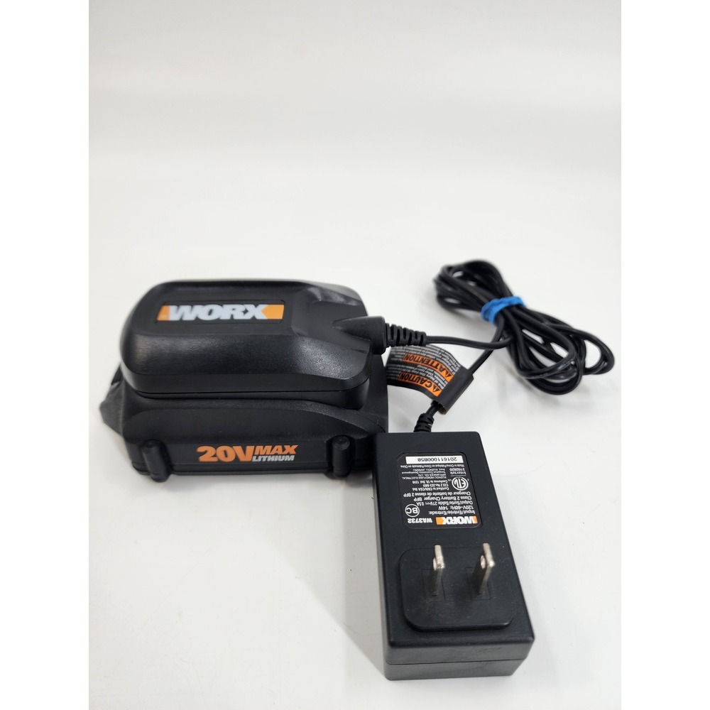 Worx 20V Max Lithium Battery WA3525 2.0Ah and WA3732 Charger Set